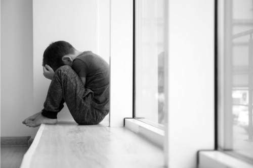 Child kid hurting grieving from loss